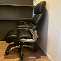 【受渡決定】書斎椅子　ブラック　1人用ソファの画像