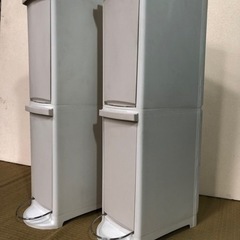 ゴミ箱 ダストボックス 下段ペダル式 2段 2個セット