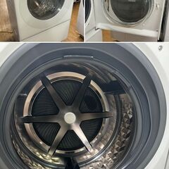 地域限定送料無料　良品【 Panasonic 】パナソニック キューブルドラム 洗濯7.0㎏/乾燥3.5㎏ ドラム式洗濯乾燥機 温水泡洗浄W マンションサイズ NA-VG740Rの画像