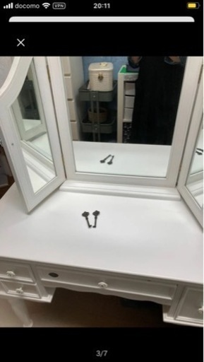 限界価格、値下げ済み。アンティークホワイト、ドレッサー