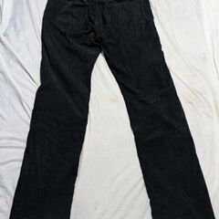 古着　コーデュロイ　 ブラックパンツ　 ウエスト304 inch (ウエスト86cm)の画像