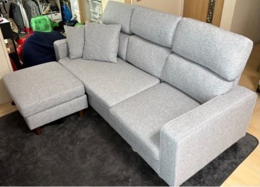 【期間限定】6月限定でお値引き致します！　【美品】 3人掛けＬ字ソファ