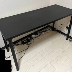 デスクプレフェセット 140cm ブラック (ニトリ)