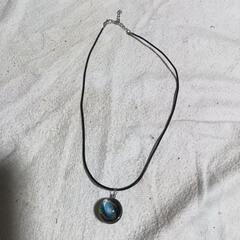 　j→→→m40-2★宇宙の天球 銀河ギャラクシー青橙フレア スフィアシルバーネックレス 誕生日プレゼント旅行夏海祭連休ギフト国内発送の画像