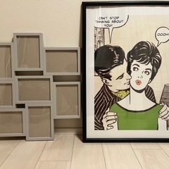 【無料】女性アートの壁掛けと写真用壁掛けのセットの画像