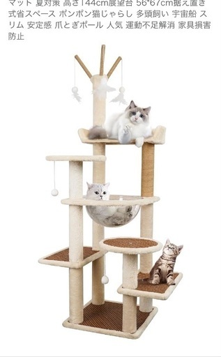新品　未開封　透明ボウル付き　キャットタワー