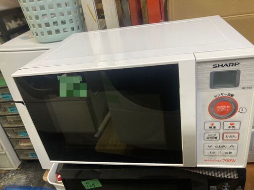 ☆中古￥3,500！SHARP　電子レンジ　家電　RE-TS3-W6型　2019年製　【BF108】