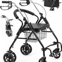 シルバーカー 座れる 軽量 折り畳み 手押し車 老人 買い物カー...