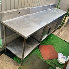 ステンレス  引出し付き  作業台  テーブル  流し台  ３セットの画像