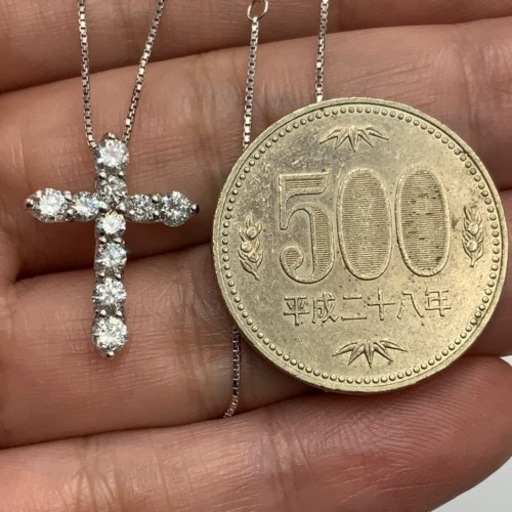 K18WG ホワイトゴールド　ダイヤ　クロス　1ct 3.3g