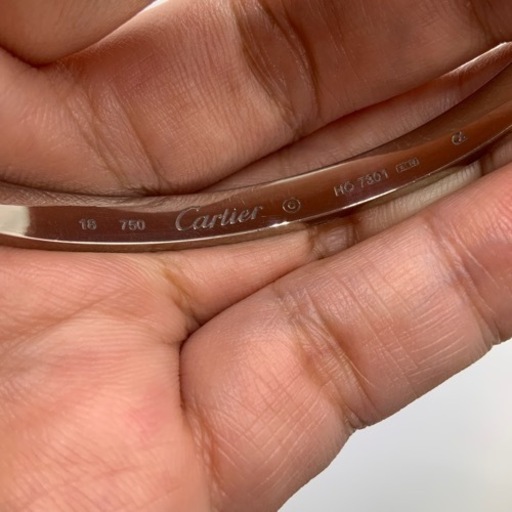 Cartier　カルティエ　ラブブレス　旧型　ホワイトゴールド　33.5g サイズ18