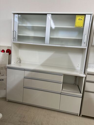 ジモティ来店特価!!　　食器棚　ホワイト　　J-0657
