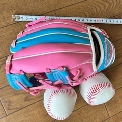 子ども用　左利き　　グローブ・ボールセット