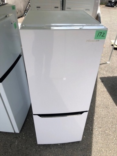 NO 172 北九州市内配送設置無料✨　2020年式　ハイセンス 冷蔵庫 幅48cm 150L パールホワイト HR-D15C 2ドア 右開き 自動霜取り コンパクト