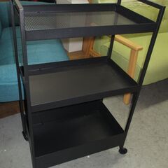 R633 IKEA イケア ニッサフォース ワゴン ブラック 黒...