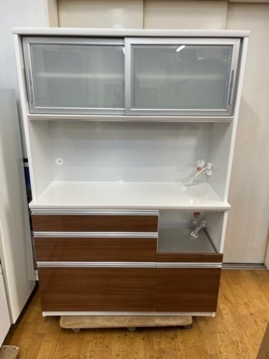 N656★ユーアイ製★レンジボード★食器棚★カップボード★ブルーモーション機能付き★幅595mm