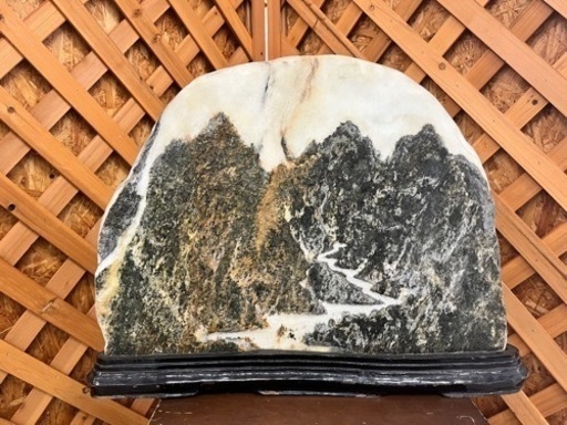 【愛品館江戸川店】置物 インテリア 天然大理石 山水図 石板画  ID112-045206-007