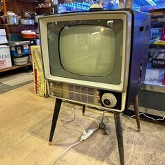 【愛品館 市原店】✔店頭取引限定✔昭和レトロ ナショナル真空管テレビ ラビットアンテナの画像