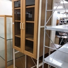 食器棚 2枚扉 ブラウン【トレファク上福岡】