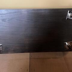 配送無料 美品黒ガラステーブル!!の画像