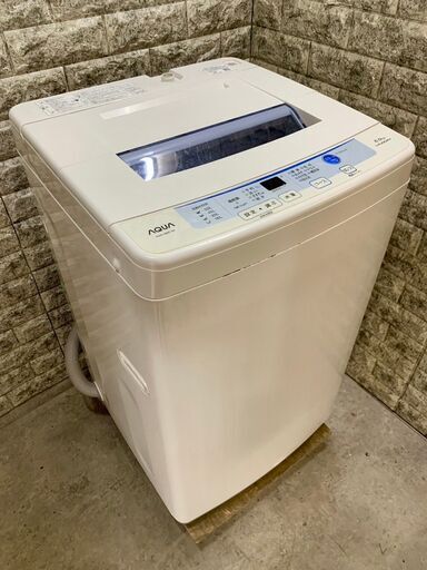 大阪限定配送★3か月保障付き★洗濯機★2017年★アクア★6.0kg★AQW-S60E★S-32