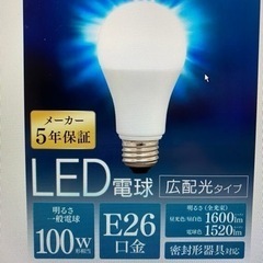 アイリスオーヤマLED電球2個セット　26口金の画像