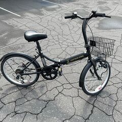6/19キャプテンスタッグ 折りたたみ自転車 20インチ 切替付き