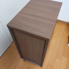 【幅29.8】ニトリ デスクワゴン 引き出し(プレフェ 30 MBR)の画像