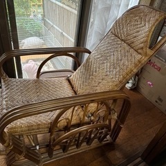 籐の椅子　リクライニングチェア