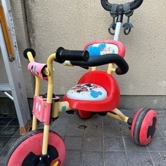 おもちゃ 三輪車　ミッキー　　　持ち手付き