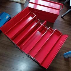 3段式工具箱 2個+青い 工具箱の画像