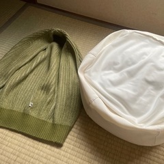 IDEE イデー ミニプーフMINI PUUF 無印良品　カバー ビーズクッション セットの画像