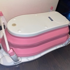 ★赤ちゃん用★畳めるお風呂★ピンク★の画像