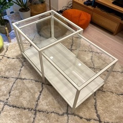 IKEA VITTSJÖ ヴィットショー ネストテーブル2点セット