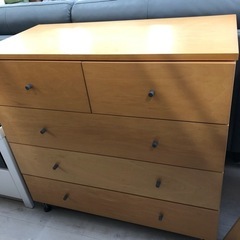 ブラウン 木製 4段チェスト　無印良品 無印良品 4段チェスト | チェスト・タンス