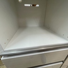 キッチンカウンター 白 収納 レンジボード