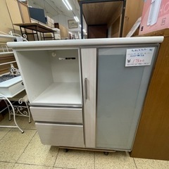 キッチンカウンター 白 収納 レンジボード