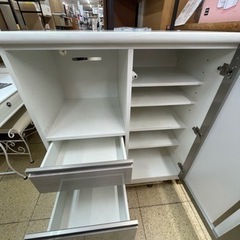 キッチンカウンター 白 収納 レンジボード