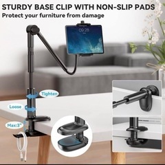 【タブレットスタンド✨】360℃回転！ 折りたたみ式 iPhone スマホ Switch タブレットの画像