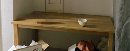 無印 無垢材ダイニングテーブル・オーク材・幅１４０ｃｍ