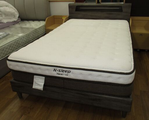 R658 NITORI セミダブルベッド、N-Sleep Hard1 CR ダブルマットレスセット、Used・キレイ