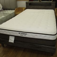 R658 NITORI セミダブルベッド、N-Sleep Hard1 CR ダブルマットレスセット、Used・キレイ