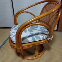 籐家具　回転　座椅子　座いす　ラタン★の画像