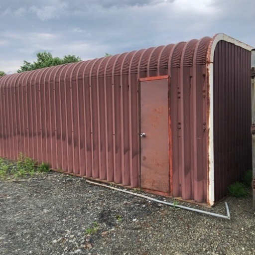 北海道 富良野 中古 車庫 倉庫 資材置場 カスケードガレージ 約 奥行6650 横2915 高さ2450 シャッター開口部高さ 17