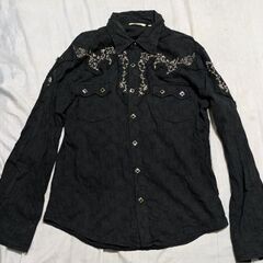 ヴィンテージ デザインメキシカンシャツ  刺繍 バックデザイン 80年代物