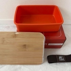 【新品未使用】CAMPSナチュラルフードボックス　オレンジの画像