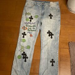 クロスパターンのジーンズ - ノーブランド  - サイズ 34
