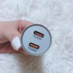 USBソケット カーチャージャー シルバーの画像