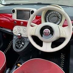 フィアット 500C 車検付 ナビ バックカメラ フルセグ Bluetooth キーレス ETC 純正アルミホイール 電動オープンOK の画像