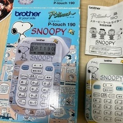 【壊れてます】brother ピータッチスヌーピー の画像